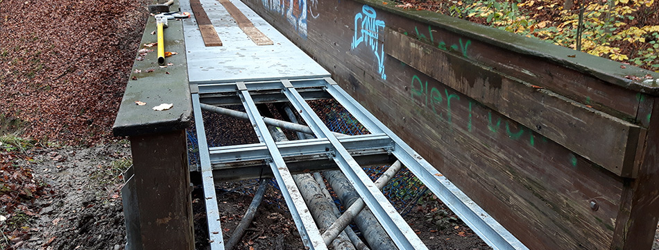 Sanierung Brücke Wald